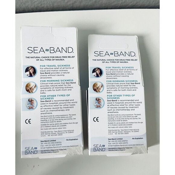 2 Pack Sea Band The Original Wristband Adults For Nausea Relief 1 Pair Each - Picture 2 of 2
